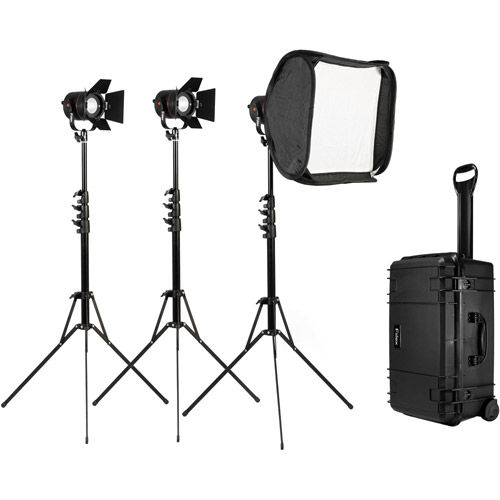 3 Light Kit 301 P360 with 3xP360, Softbox, Case, 3 x Stands