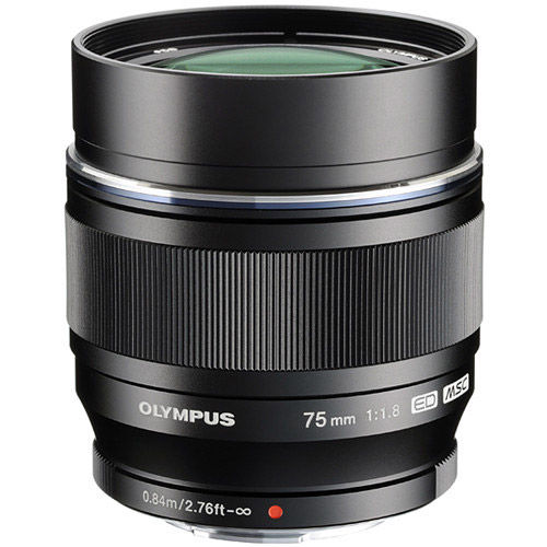 M.Zuiko Digital ED 75mm f/1.8 Black Lens