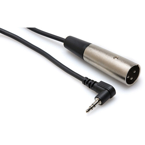 Stereo 3.5mm Mini Angled Male to XLR Male Cable - 10'