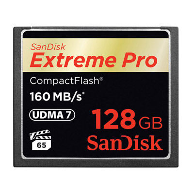 Extreme Pro 128GB CF VPG 65 UDMA 7 Card 160MB/s, 1067x