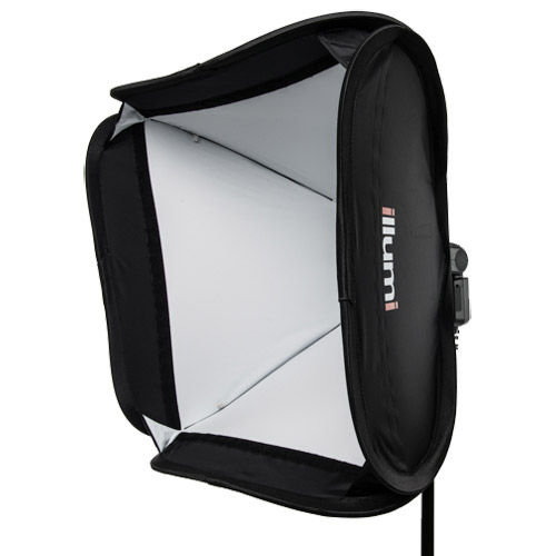 19" x 19" (50 cm x 50 cm)  Speedlight Collapsible Softbox - White with Tilthead Bracket