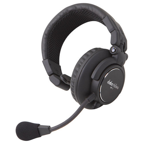 Optional single-ear headset w/ mic for the ITC-100 belt packs and base station, one 1/8" connector