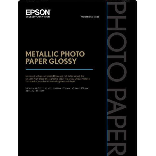 17" x 22"  Metallic Photo Paper Glossy - 25 Sheets