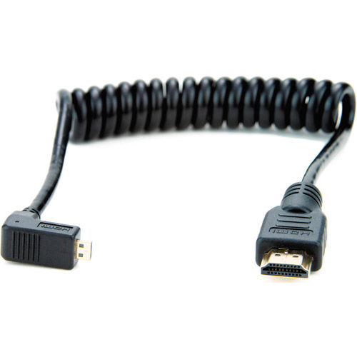 ATOMOS ATOMFLEX PRO HDMI COILED CABLE (Micro to Full 40cm) HDMI2.0