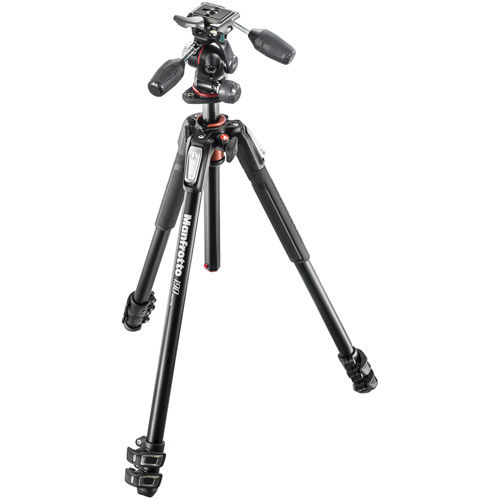 MK190XPRO3-3W Kit Includes MT190XPRO3 Aluminum Tripod, and MH190-3W 3-Way Head