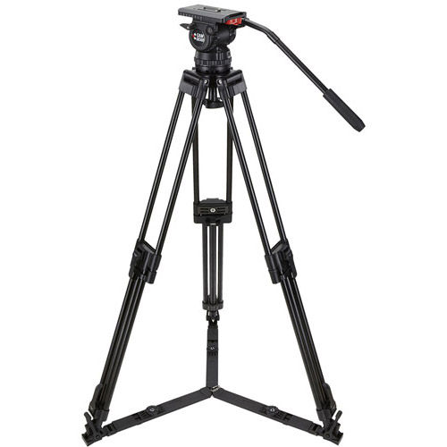 V15PMSCF Video Tripod Kit With V15 Head, 3-Stage Carbon Fiber Tripod, Mid-Level Spreader, and Case