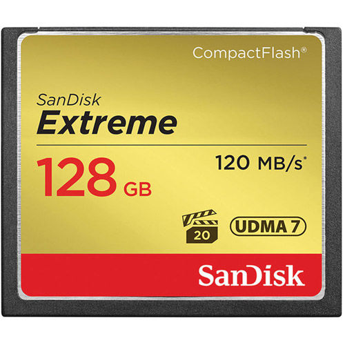 Extreme 128GB CF VPG 20 UDMA 7 Card 120MB/s, 800x