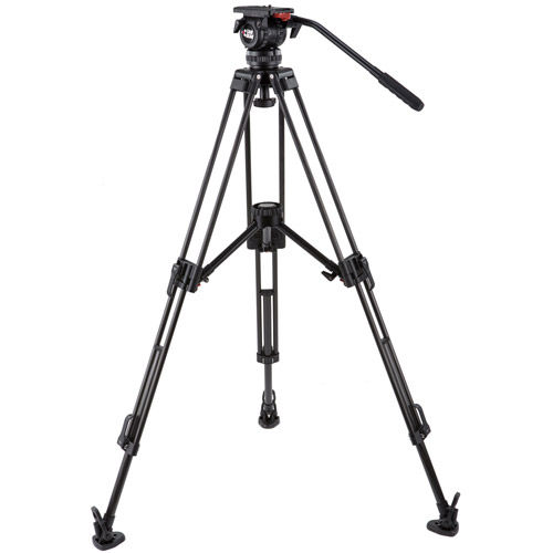 DV6PMSCF Video Tripod Kit With DV6P Head, T75 Carbon Tripod with Mid-Level Spreader, and Case