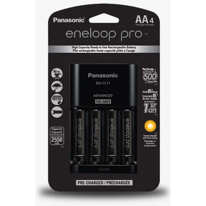 Eneloop Pro Charger Kit (2550 mAh NiMH AA 4-pack)