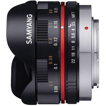 7.5mm f/3.5 UMC Fisheye - MFT Lens, Black