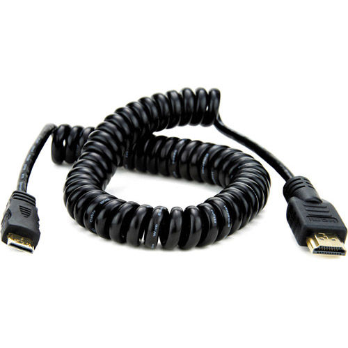 30cm Coiled Mini to Full HDMI Cable