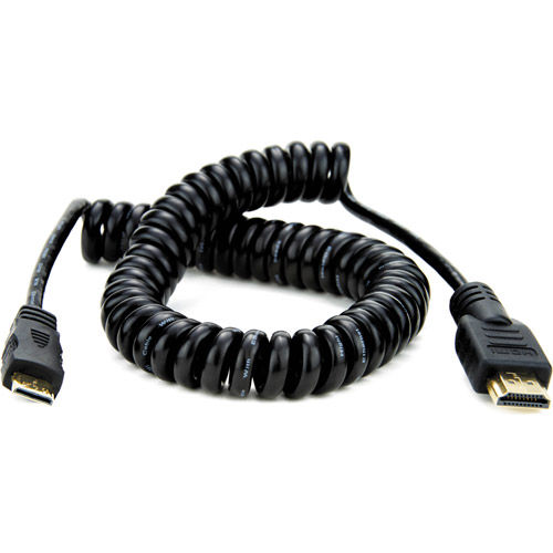 50cm Coiled Mini to Full HDMI Cable