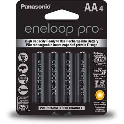 Eneloop 2550 mAh NiMH AA 4-pack