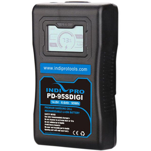 PD95SDIGI 95Wh V-mount Li-ion Battery w/ Digital LCD Display