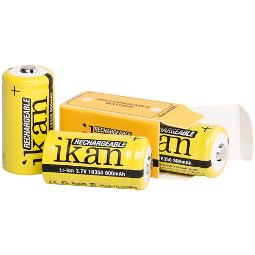 18350, 3.7V, 800mah, Li-Ion Batteries, 3 Pack