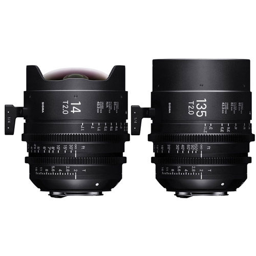 2pc Cine Prime Lens Kit (Sony E FF) - 14/T2, 135/T2 & PMC-003 Case