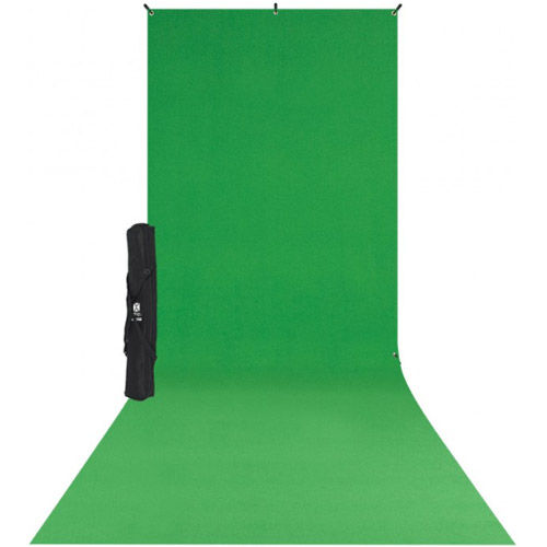 X-Drop Wrinkle-Resistant Backdrop Kit Chroma-Key Green Sweep (5' x 12')