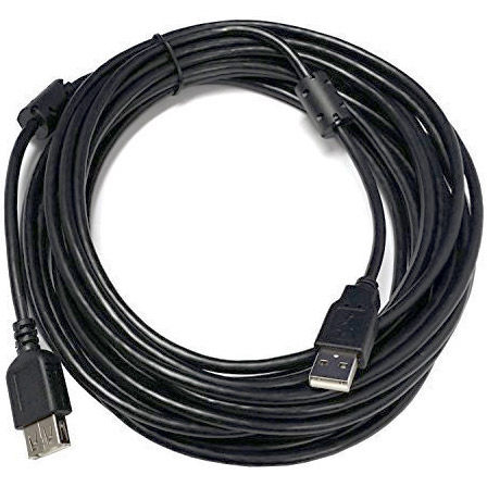 15' USB 2.0 Extension Cable - A to A - M/F - Black