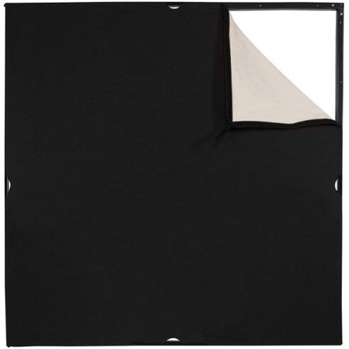 Scrim Jim Cine Unbleached Muslin/Black Fabric (4' x 4')