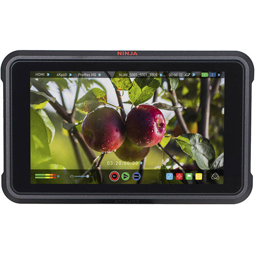 Atomos Ninja V 5 4K Recording Monitor 10bit HDR with 2 L-Series Batteries  Charger and Power Supply Adapter PORTABLE MONITOR