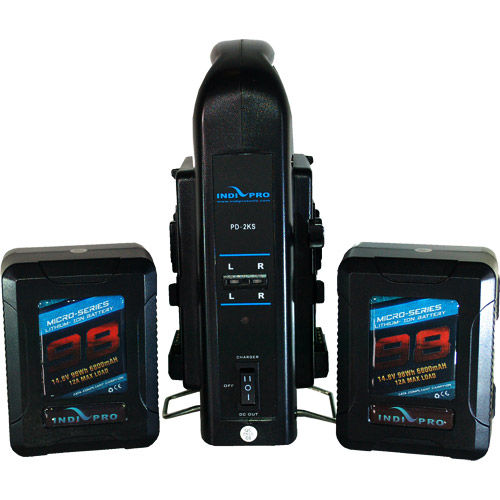 2x Micro-Series 98Wh Li-Ion V-Mount Batteries and Dual V-Mount Battery Charger Kit