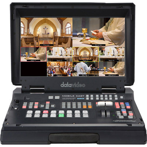 6 input HD mobile studio with built-in streaming & recording with 4x HD-SDI and 2x HDMI inputs