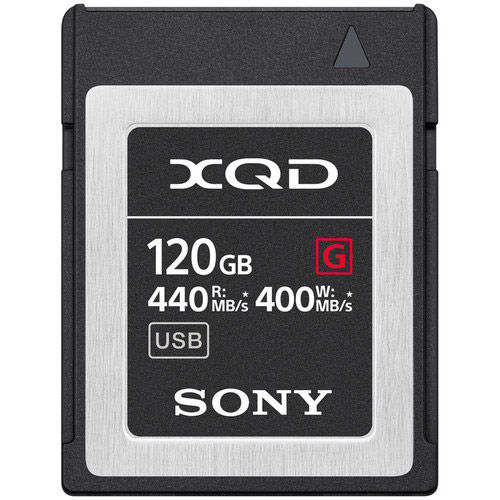 Sony QDG120F 120GB XQD G Series Memory Card, 440MB/s read & 400MB/s write  speeds