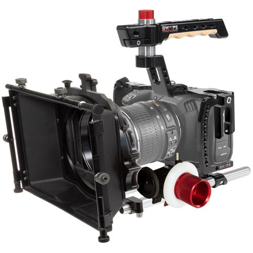 Blackmagic Pocket Cinema 4K Cage Kit, Matte Box, Follow Focus