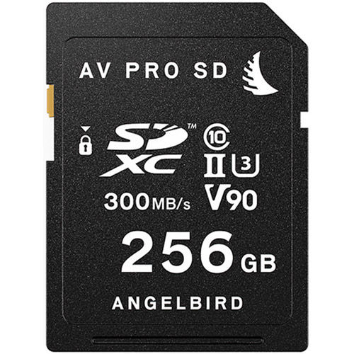 AVPRO 256GB SDXC UHS-II U3 Class 10 V90 Card, 300 MB/s read & 260 MB/s write
