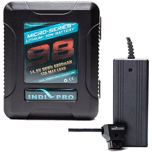 Micro-Series 98Wh Li-Ion V-Mount Battery and D-Tap Pro Charger (2.5A) Kit