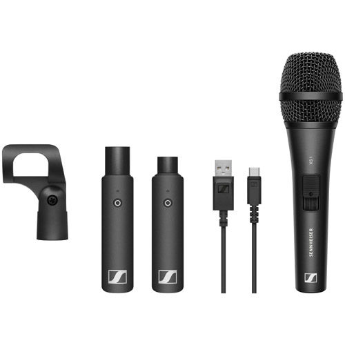 Vocal set with (1) XS1 cardioid dynamic mic, (1) X (1) XSW-D XLR MALE RX, (1) mic clamp