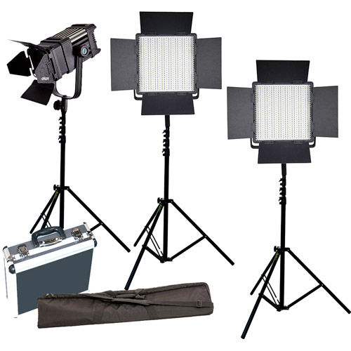 Ledgo 2 X Lg 600sc Led Lights With Lg D300 Fresnel 3x Mantis Light Stands Stand Bag And Hard Case Studio Led Lights Vistek Canada Product Detail