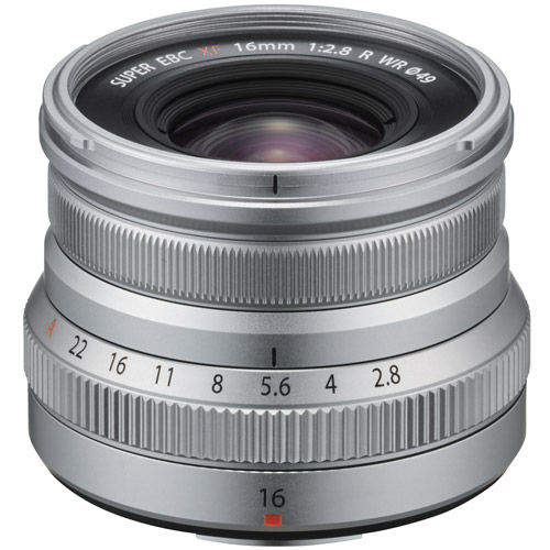 Fujinon XF 16mm f/2.8 R WR Silver Lens