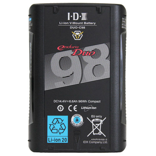 IDX DUO-C98 Slim Li-ion High Load V-Mount Battery 2x D-Taps and