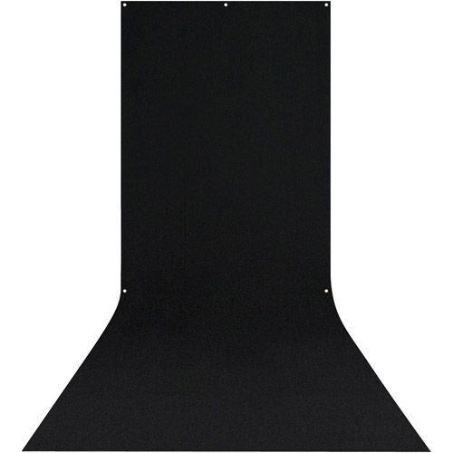 X-Drop Wrinkle-Resistant Backdrop 5'X12' Rich Black Sweep (1.5 x 3.7m)