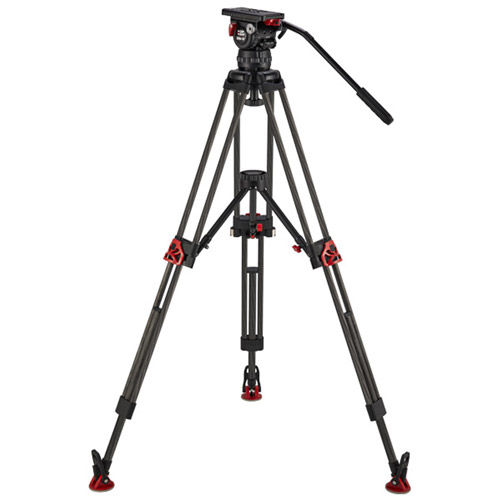 Elite 15 MSCF Video Tripod Kit w Elite 15 Cast Aluminum 100mm Fluid Head, Carbon Fiber Tripod