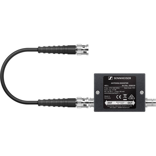 AB 4-GW Inline Antenna Booster, +10 dB Gain  BNC Connectors, Frequency Range: GW (558 - 626 MH