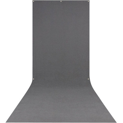 X-Drop Wrinkle-Resistant Backdrop 5'X12' Neutral Gray Sweep