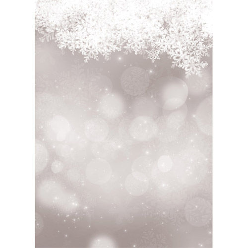 Snowy Bokeh Matte Vinyl Backdrop (5' x 7') - Gray