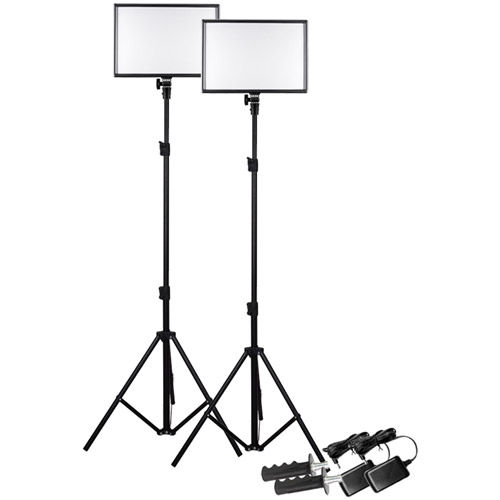 LumiPad 25 Bicolor Slim Soft Light LED Panel 2 Head Kit