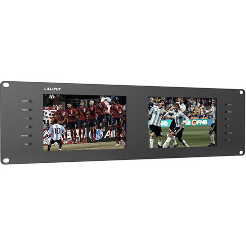 3RU 7" Dual Rack Monitor 1280x800 3G-SDI