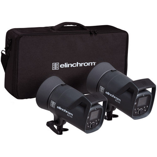 ELC 500/500 Self Contained Flash Heads with Reflector and Carry Bag