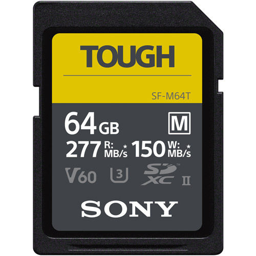 TOUGH-M 64GB SDXC UHS-II U3 Class 10 V60 Card, 277MB/s read & 150MB/s write speeds