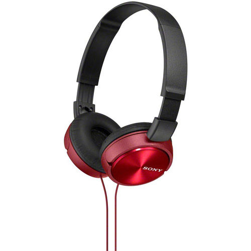 MDR-ZX310AP- ZX Series Headphones with Microphone Full Size , Wired, 3.5 mm Jack - Red