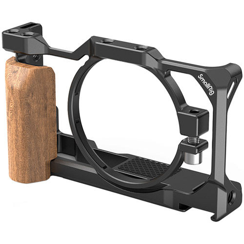 smallrig cage with wooden handgrip for sony zv1 camera 2937