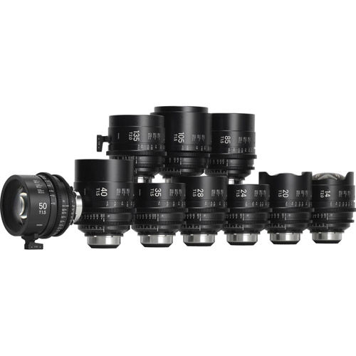 10pc Cine FF Classic Art Prime Lens Kit (PLI) 14/135mm T3.2 + 20/24/28/35/40/50/85/105mm T2.5