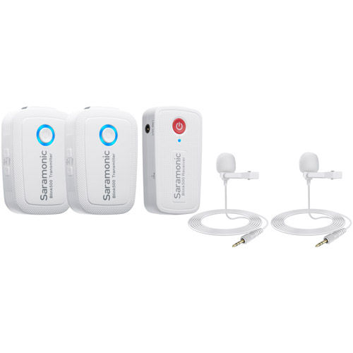 Blink 500 B2 3.5MM 2.4G Dual Channel Wireless Microphone ÙŒêTX+TX+RXÙŒë-Snow White