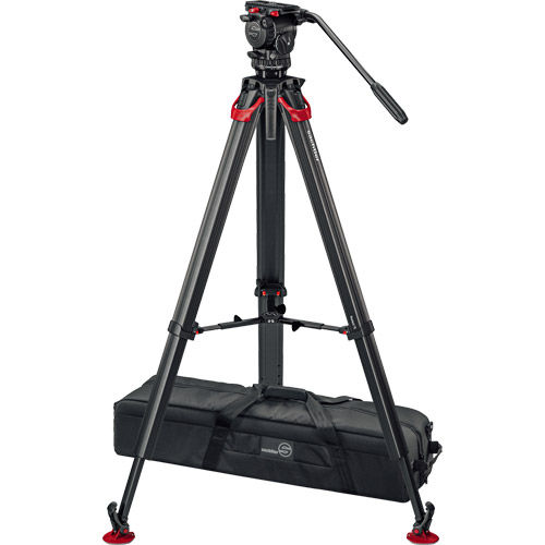 aktiv6 Fluid Head (S2064S) + Tripod Flowtech75 MS with Mid-Level Spreader and Padded Bag