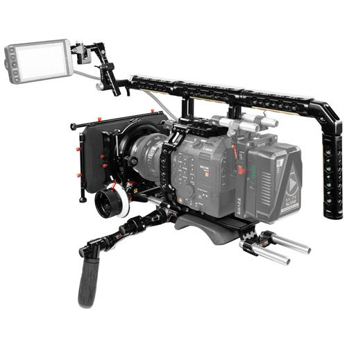 Canon C500 Baseplate w/Cage Top Handle, Matte Box and Follow Focus Pro