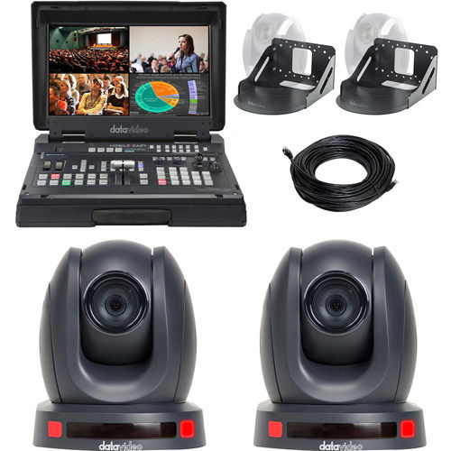 EZ Streaming Package C with 2 x PTZ Cameras and Portable Streaming Studio